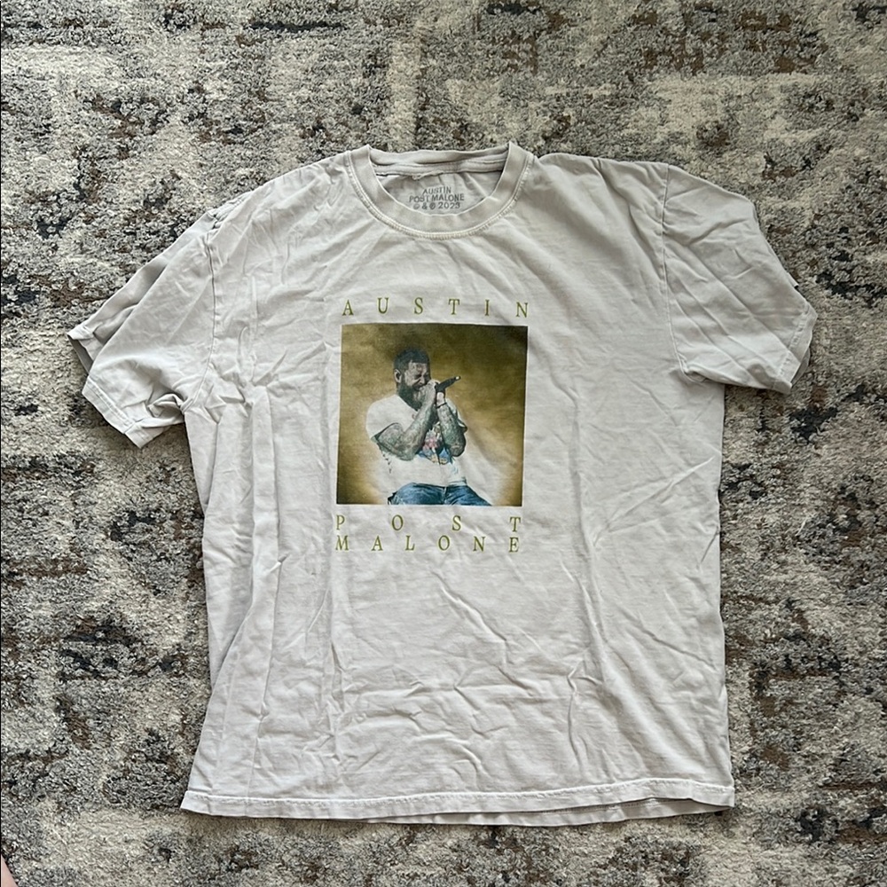 Austin Post Malone Graphic T-Shirt - Cream